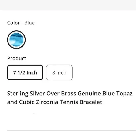 Blue Topaz & CV 7.5 Tennis Bracelet In Gift Box; For Kitty Rescue!